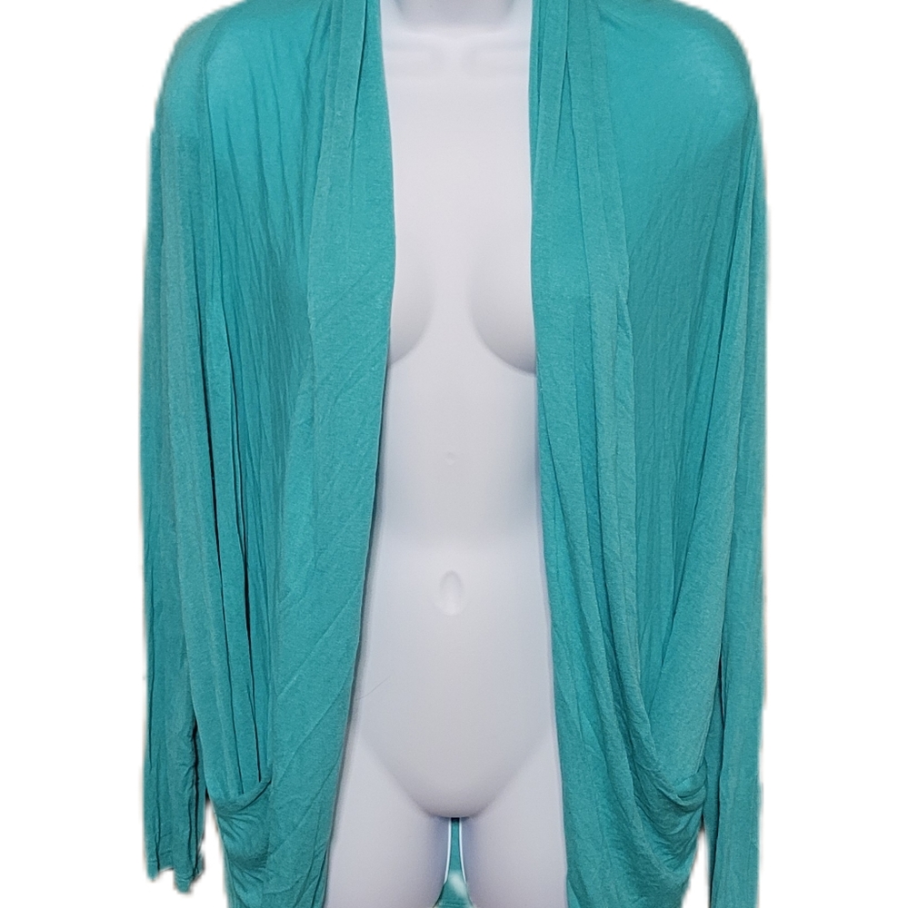 Popular Basics Large Turquoise Cardigan